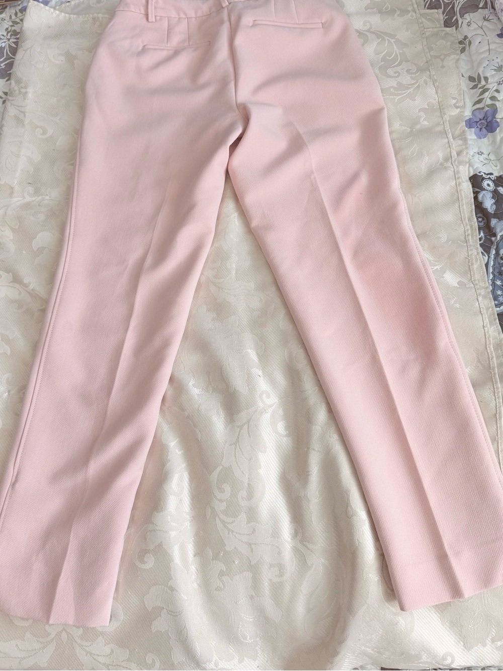 Talbots Blush Pink Ankle Dress Pants    SZ 6 Office Stretch Slim Ankle Trousers - Picture 3 of 5